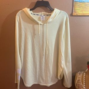 Victoria Secret Pink Yellow Pullover Sweatshirt - L